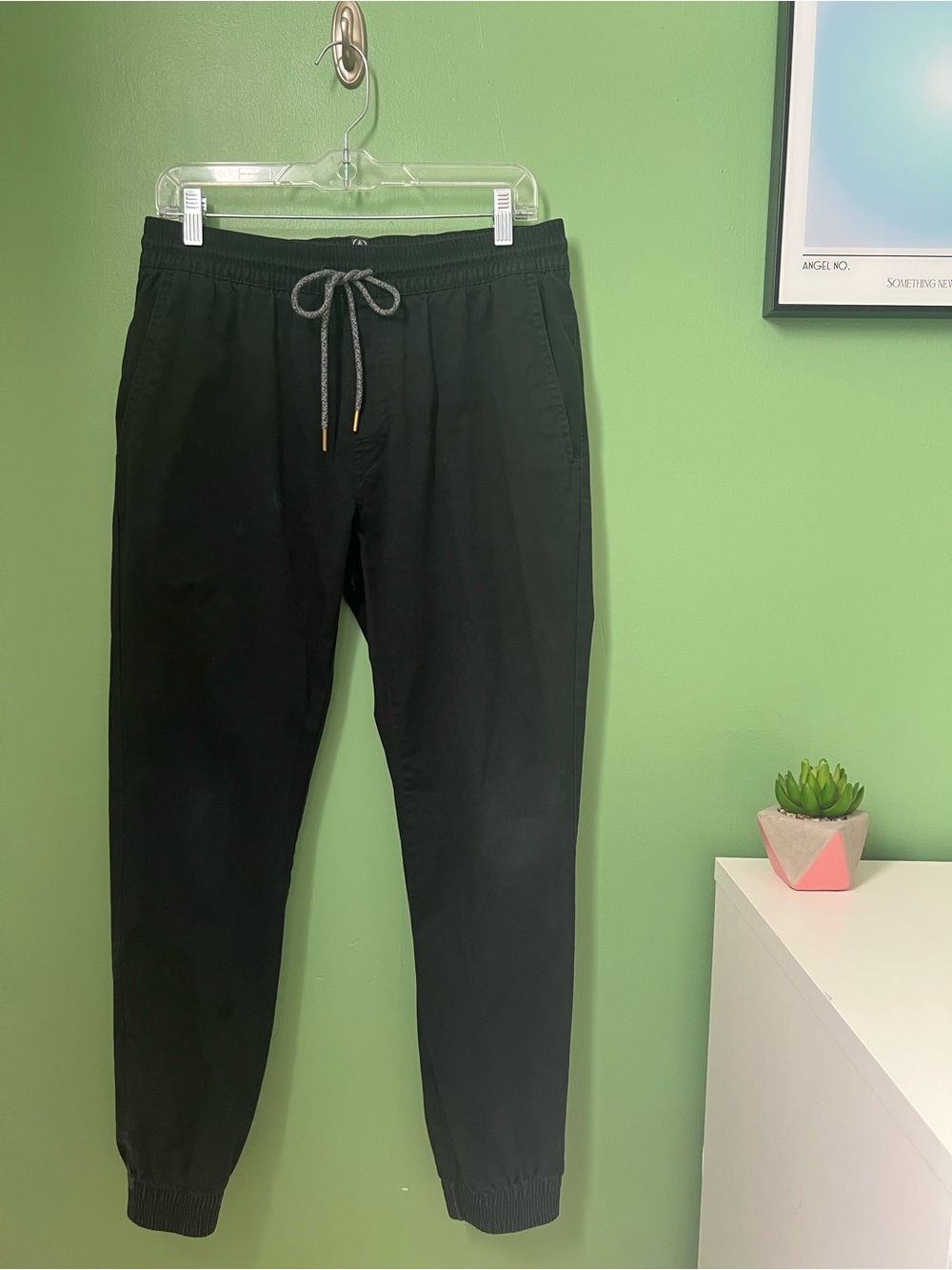 Volcom Slim Jogger Trousers Black Size Medium